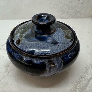 Blue Glazed Ceramic Bowl from Highland Pottery